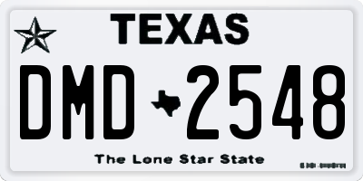 TX license plate DMD2548