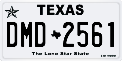 TX license plate DMD2561