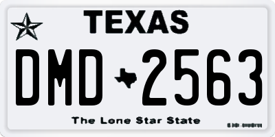 TX license plate DMD2563