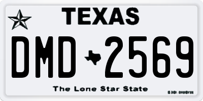 TX license plate DMD2569
