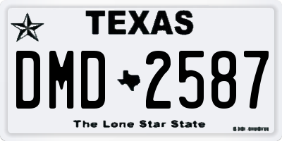 TX license plate DMD2587