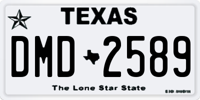 TX license plate DMD2589