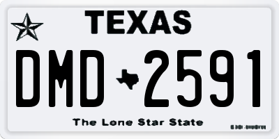 TX license plate DMD2591