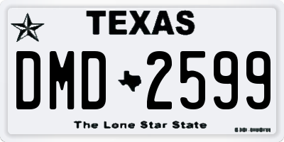 TX license plate DMD2599