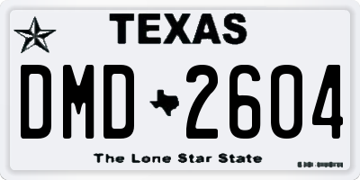 TX license plate DMD2604