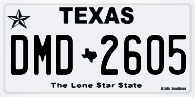 TX license plate DMD2605