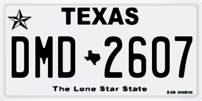 TX license plate DMD2607