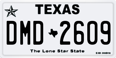 TX license plate DMD2609