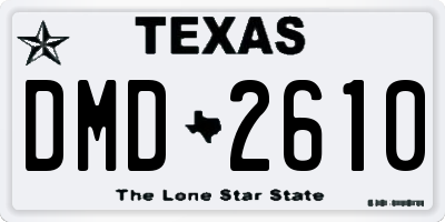 TX license plate DMD2610