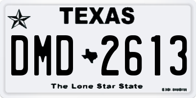 TX license plate DMD2613