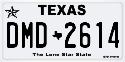 TX license plate DMD2614