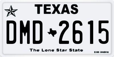 TX license plate DMD2615