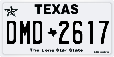 TX license plate DMD2617