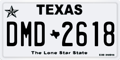 TX license plate DMD2618