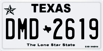 TX license plate DMD2619