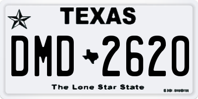 TX license plate DMD2620
