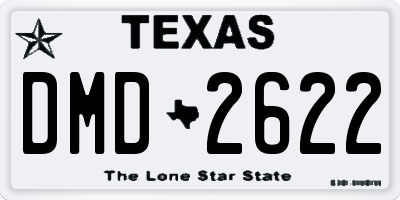 TX license plate DMD2622