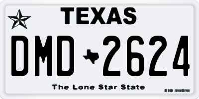 TX license plate DMD2624