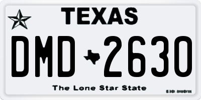 TX license plate DMD2630