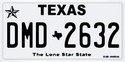 TX license plate DMD2632
