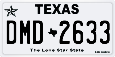 TX license plate DMD2633