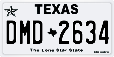 TX license plate DMD2634
