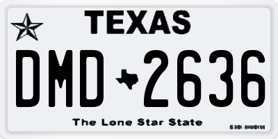 TX license plate DMD2636