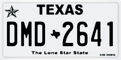 TX license plate DMD2641