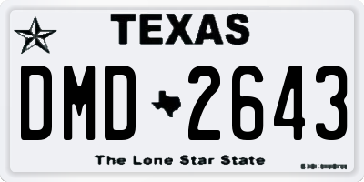 TX license plate DMD2643