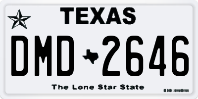 TX license plate DMD2646