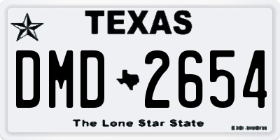 TX license plate DMD2654