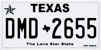 TX license plate DMD2655