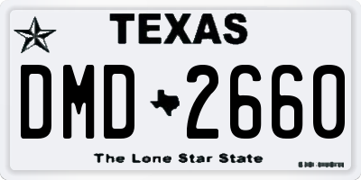 TX license plate DMD2660