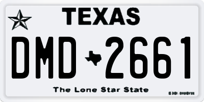 TX license plate DMD2661