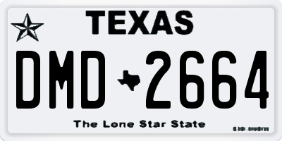 TX license plate DMD2664