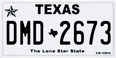 TX license plate DMD2673