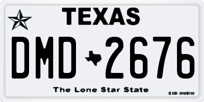 TX license plate DMD2676