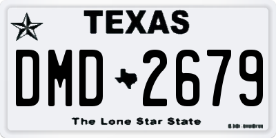 TX license plate DMD2679