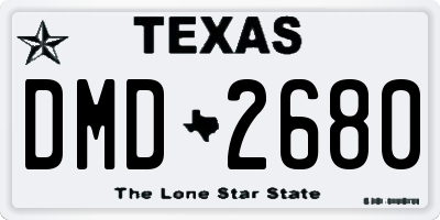 TX license plate DMD2680