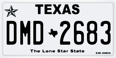 TX license plate DMD2683