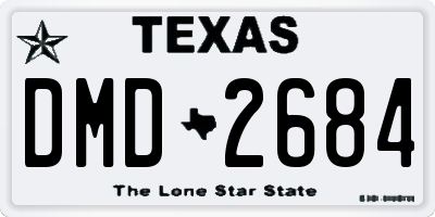 TX license plate DMD2684