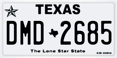 TX license plate DMD2685