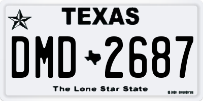 TX license plate DMD2687