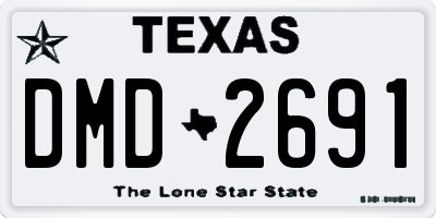 TX license plate DMD2691