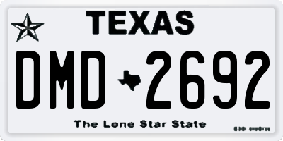 TX license plate DMD2692