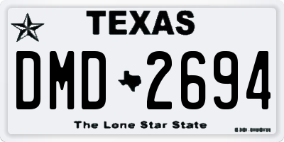 TX license plate DMD2694