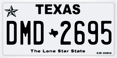 TX license plate DMD2695