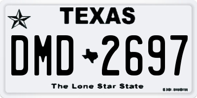 TX license plate DMD2697