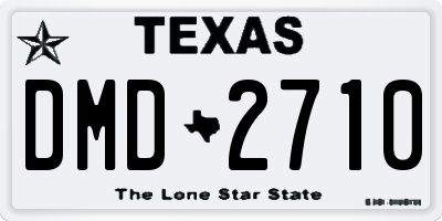 TX license plate DMD2710