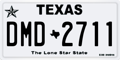 TX license plate DMD2711